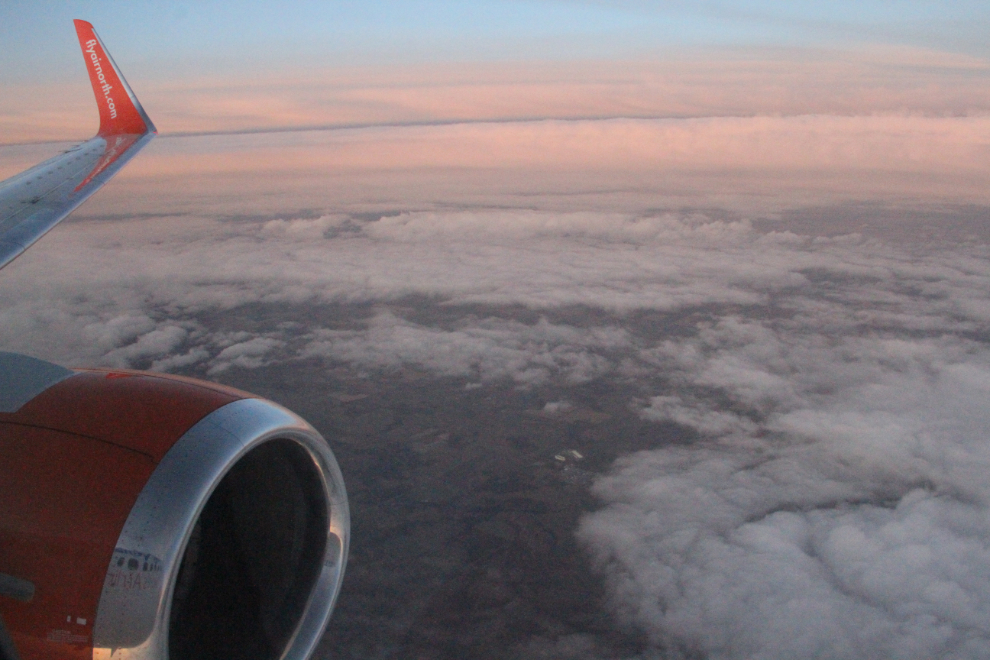 Aerial view of a massive storm in Alberta