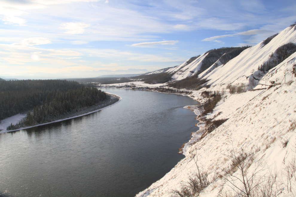 The Peace River near Hudson's Hope in December