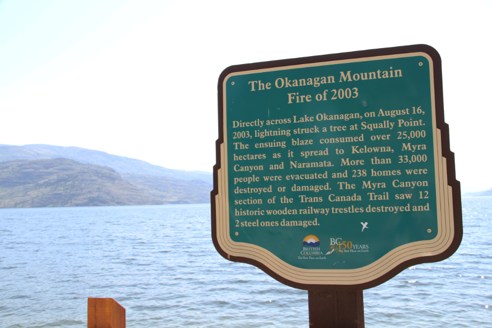 BC history: Okanagan Mountain Fire sign