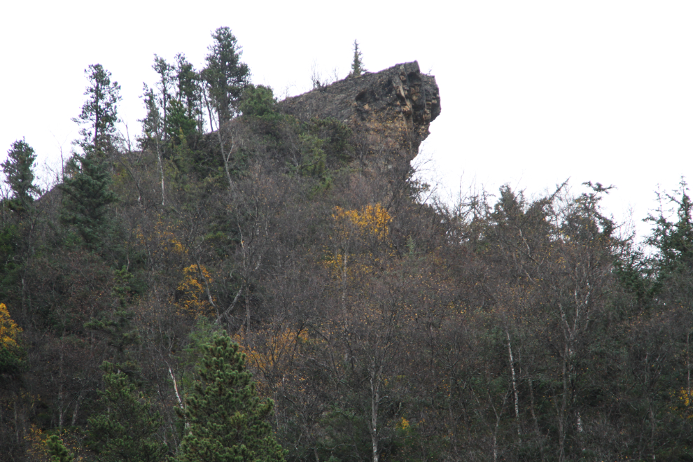 The Death Rock of Doom above the Railroad Dock in Skagway