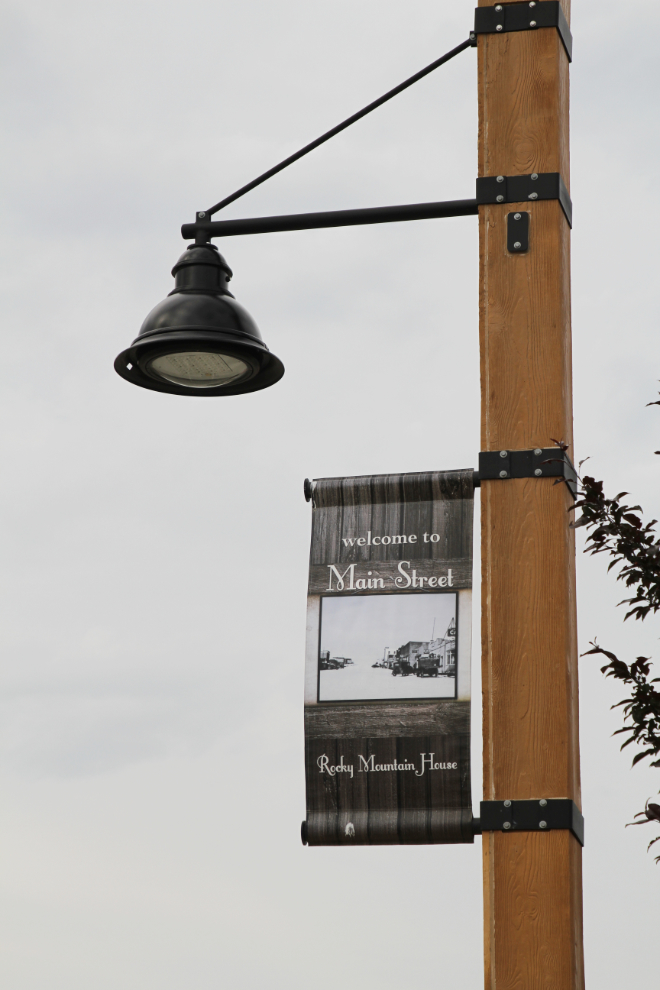 Heritage-style street light in downtown Rocky Mountain House, Alberta
