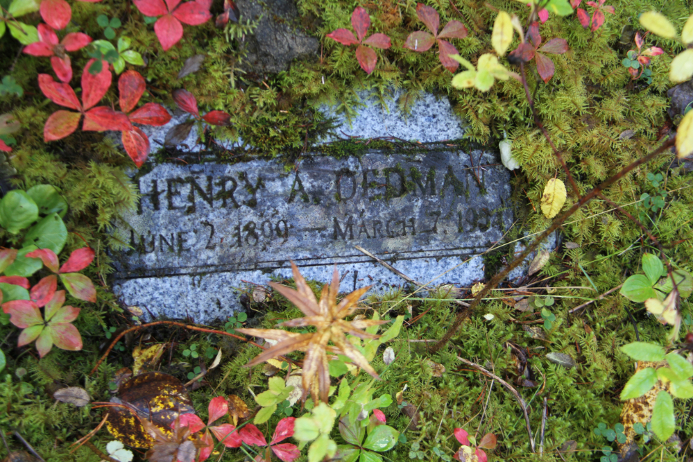 The grave of Henry A. Dedman in Skagway