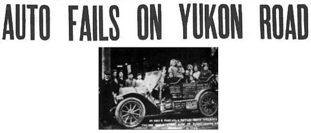 Auto Fails on Yukon Road, 1911