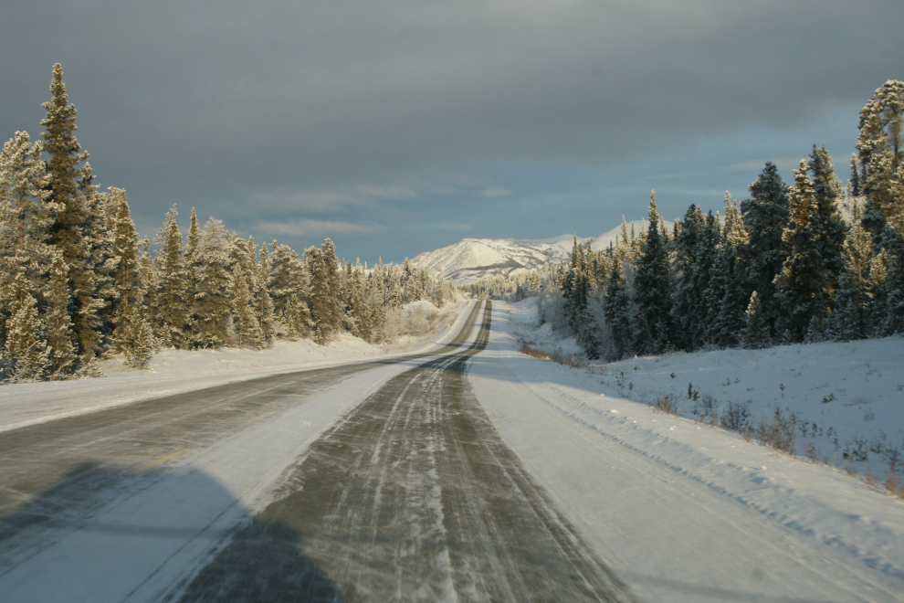 December on the South Klondike Highway north of Carcross