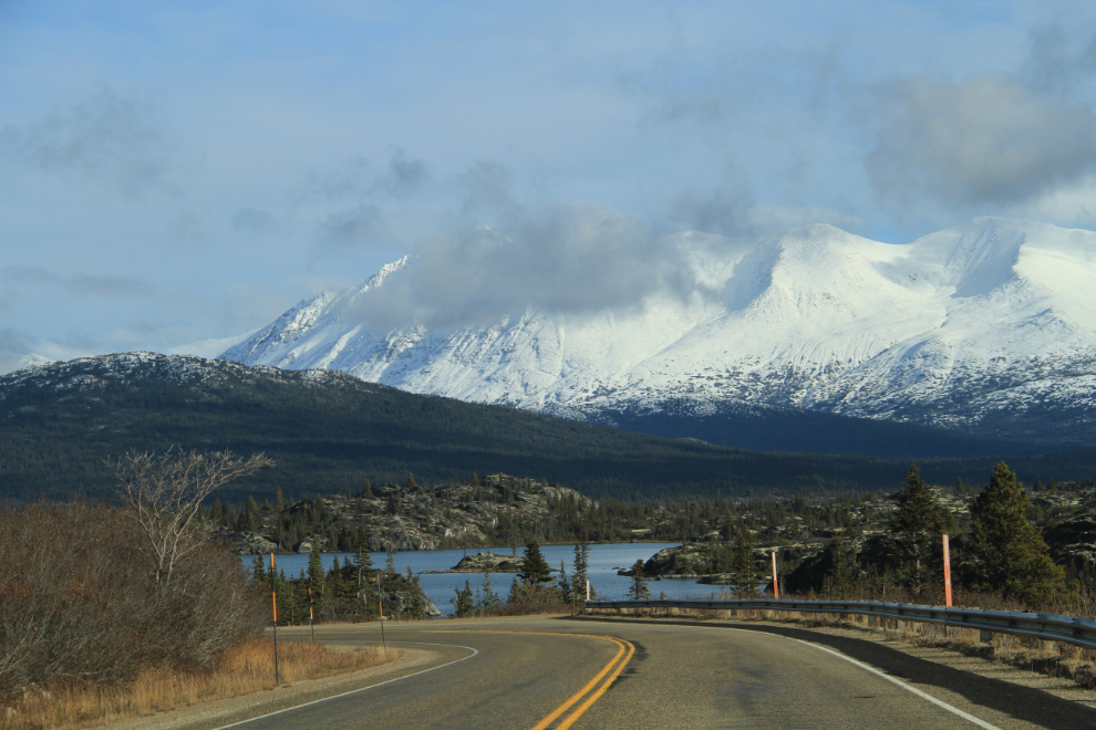 A mountain view along the South Klondike Highway 