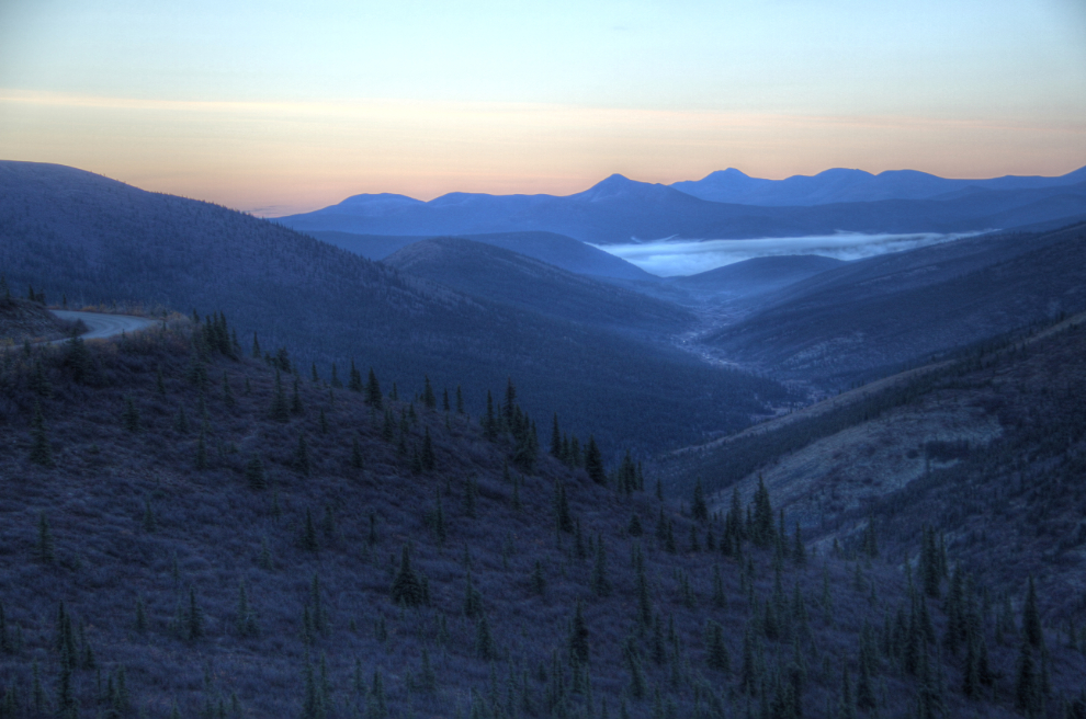 A late Fall dawn along the Top of the World Highway