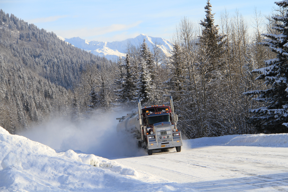 Trucking the Haines Highway in the winter