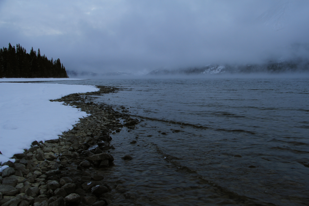 Tutshi Lake, BC - unfrozen in mid-December