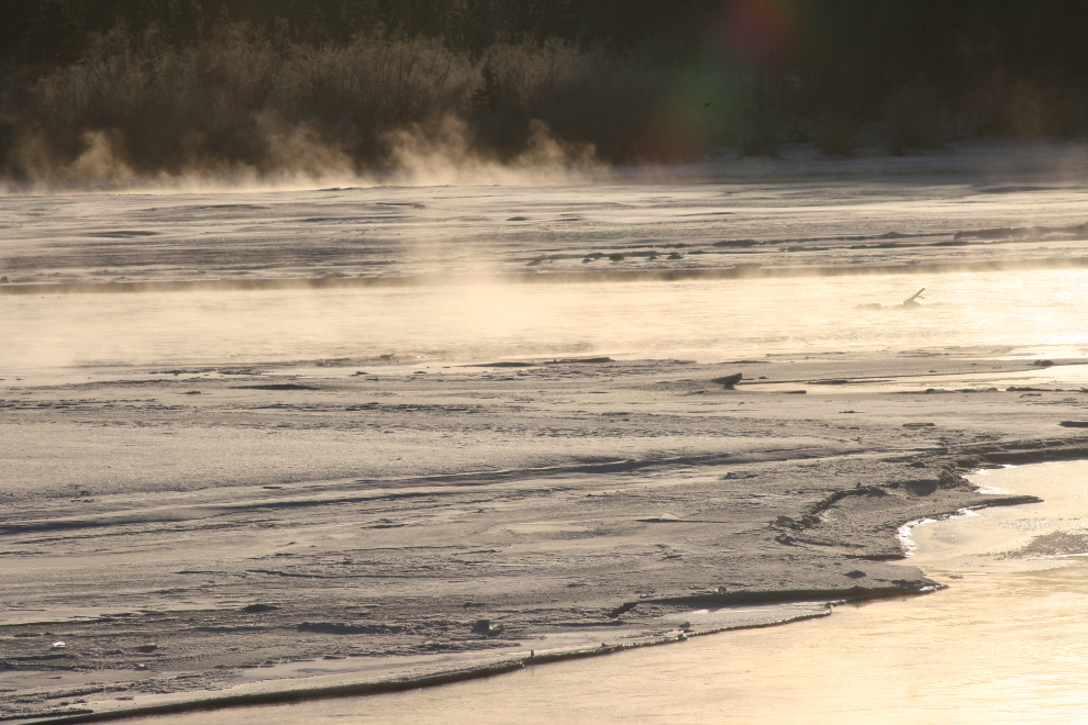 The Yukon River at Whitehorse on a frosty morning