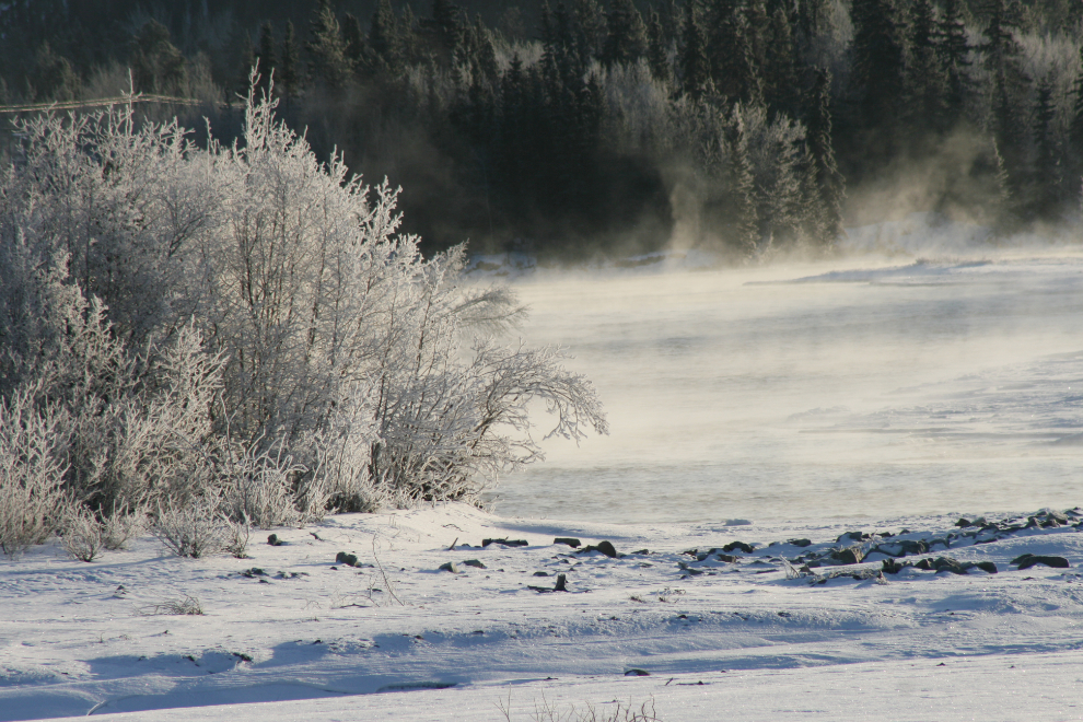 The Yukon River at Whitehorse on a frosty morning