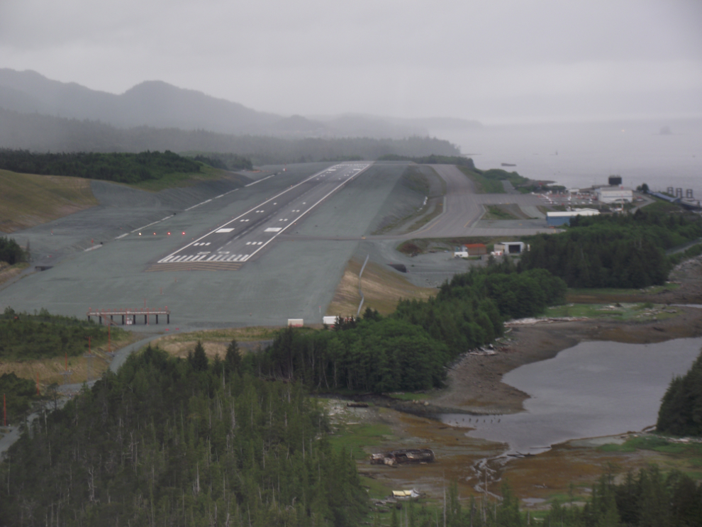Aerial view of the Ketchikan airport (KTN)