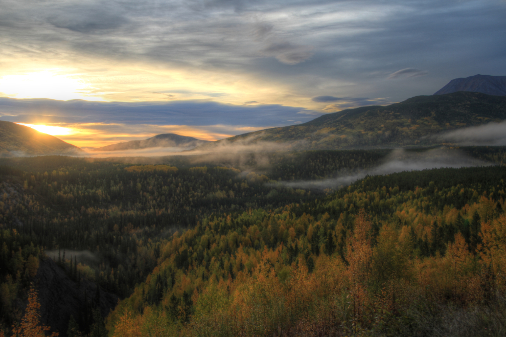 A Fall sunrise along the Alaska Highway