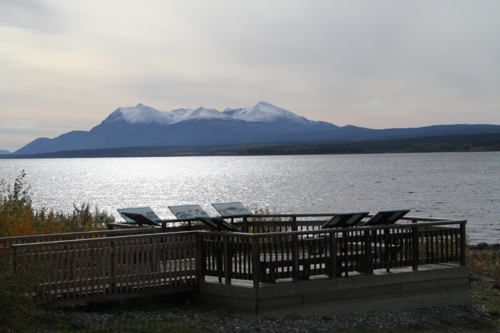 Snowy peaks at Teslin Lake, Yukon