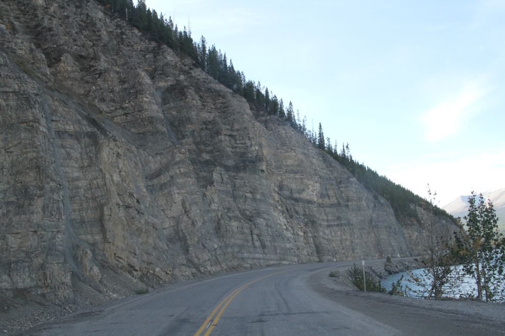 The Alaska Highway along Muncho Lake