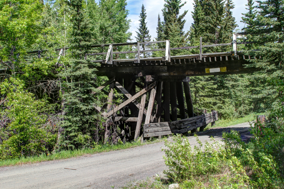 Railway trestle at Brazeau Collieries, Nordegg, Alberta