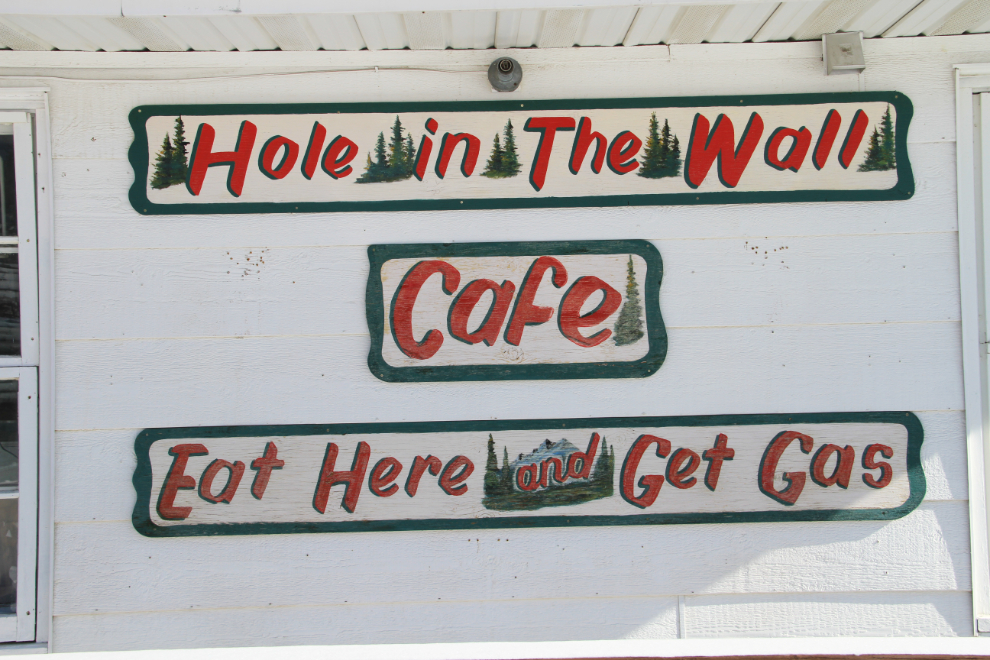 Cafe sign at Cadomin, Alberta