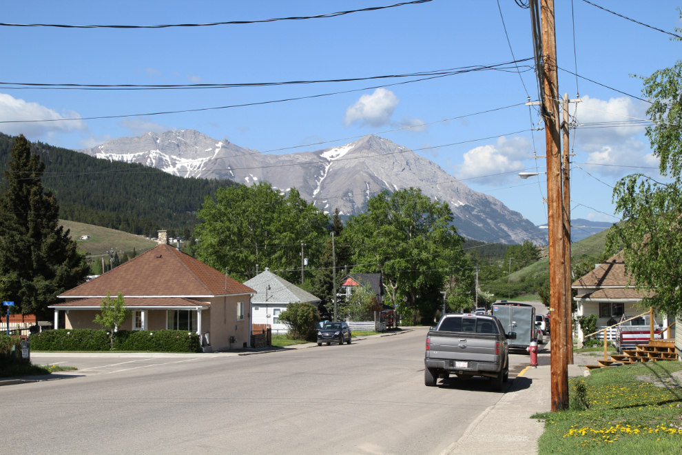Residential area near downtown Coleman, Alberta