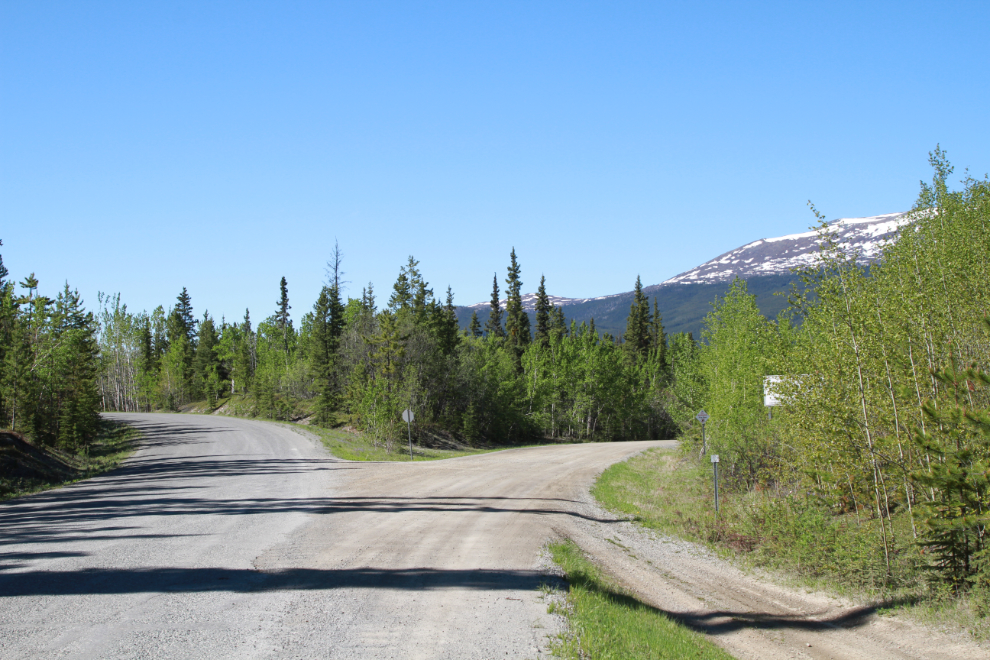 Go left for the Mary Lake subdivision, right to backcountry adventure