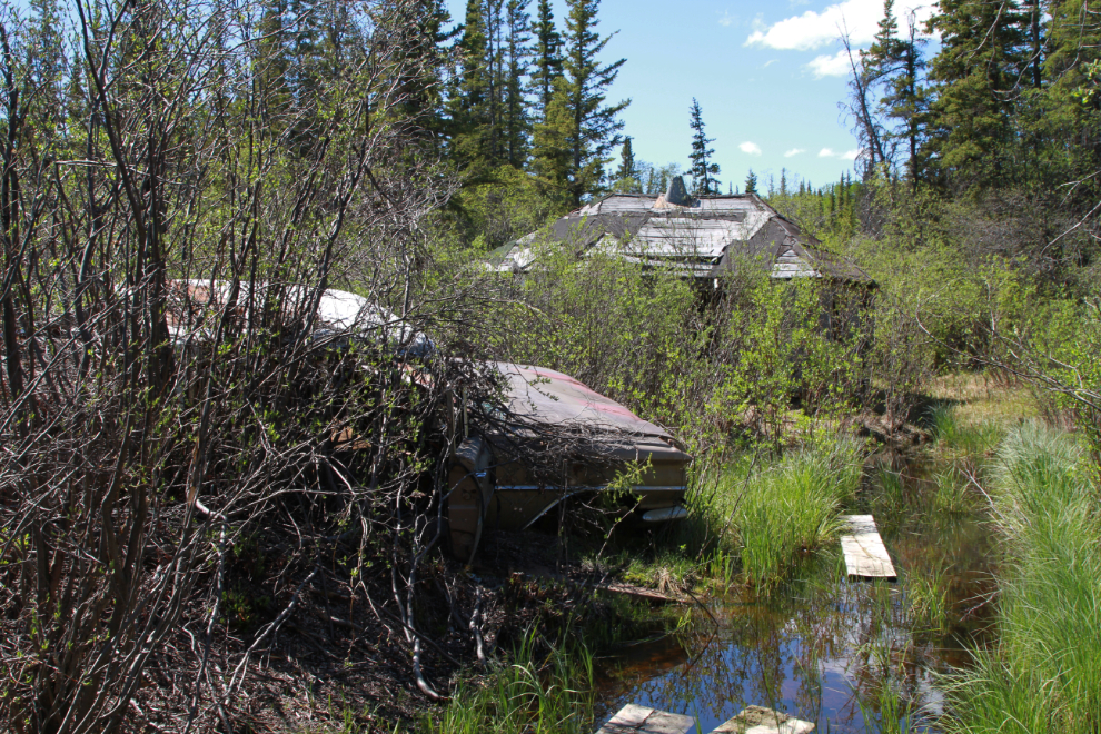 An abandoned log cabin at Cowley, Yukon