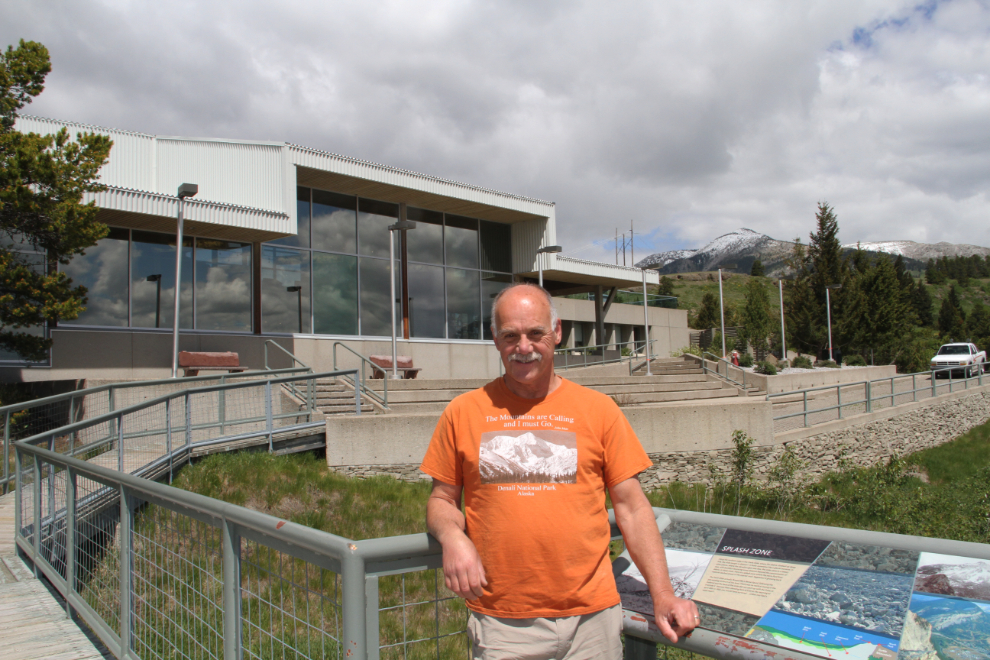 Murray Lundberg at the Frank Slide Interpretive Centre, Alberta