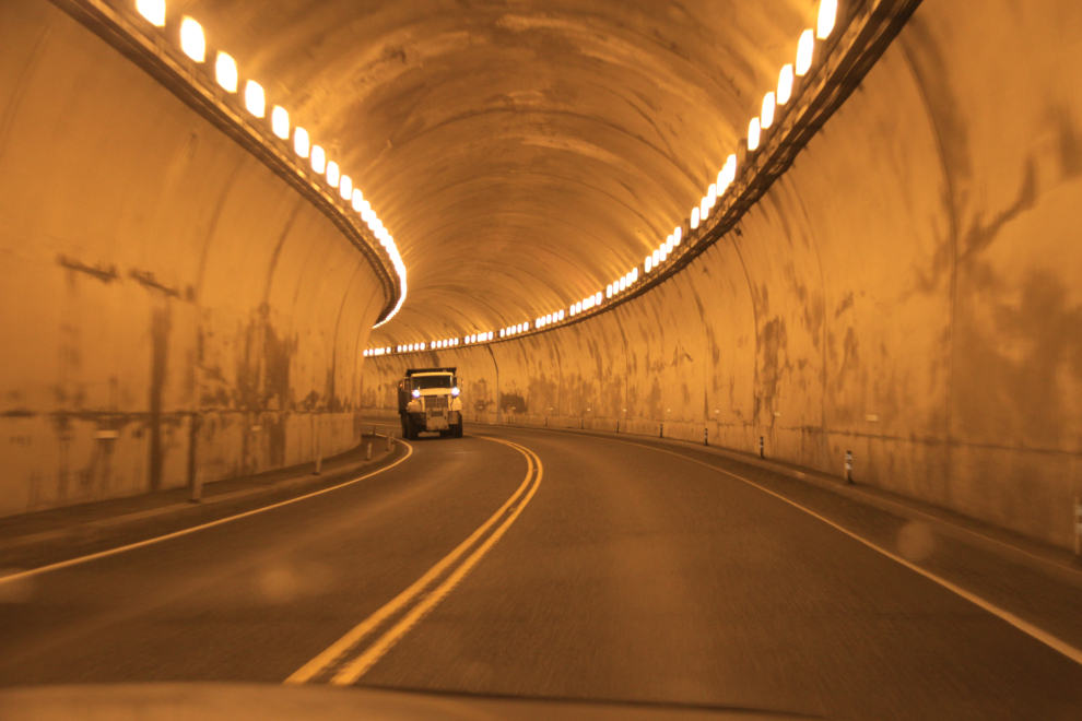 Driving through the Alexandra tunnel – Fraser Canyon, BC.
