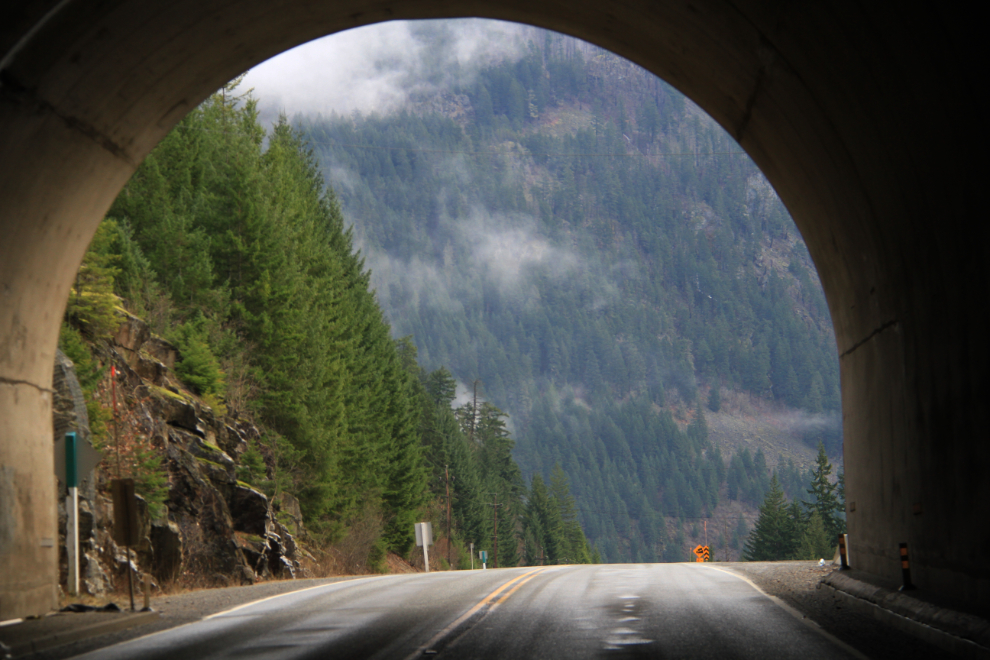 Coming out of the Hells Gate tunnel, Fraser Canyon, BC
