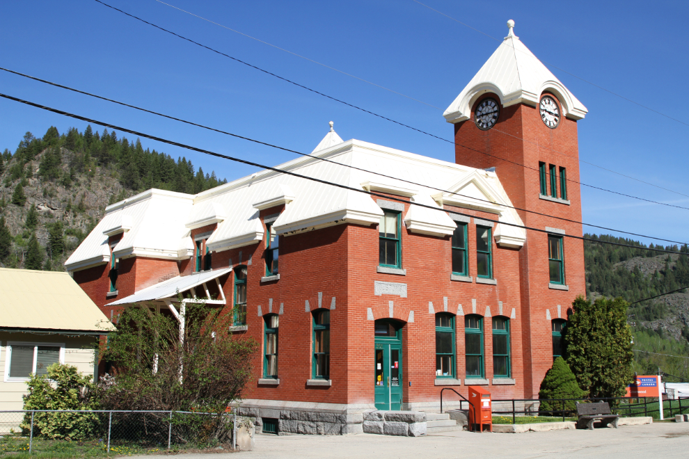The brick post office in Greenwood, BC