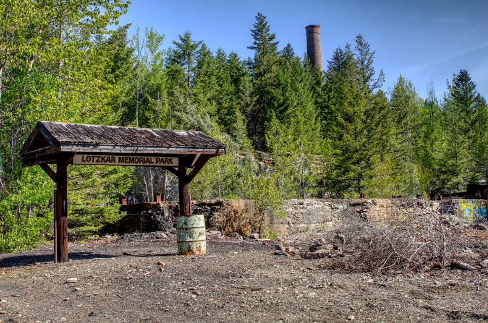 Lotzkar Memorial Park - smelter park in Greenwood, BC
