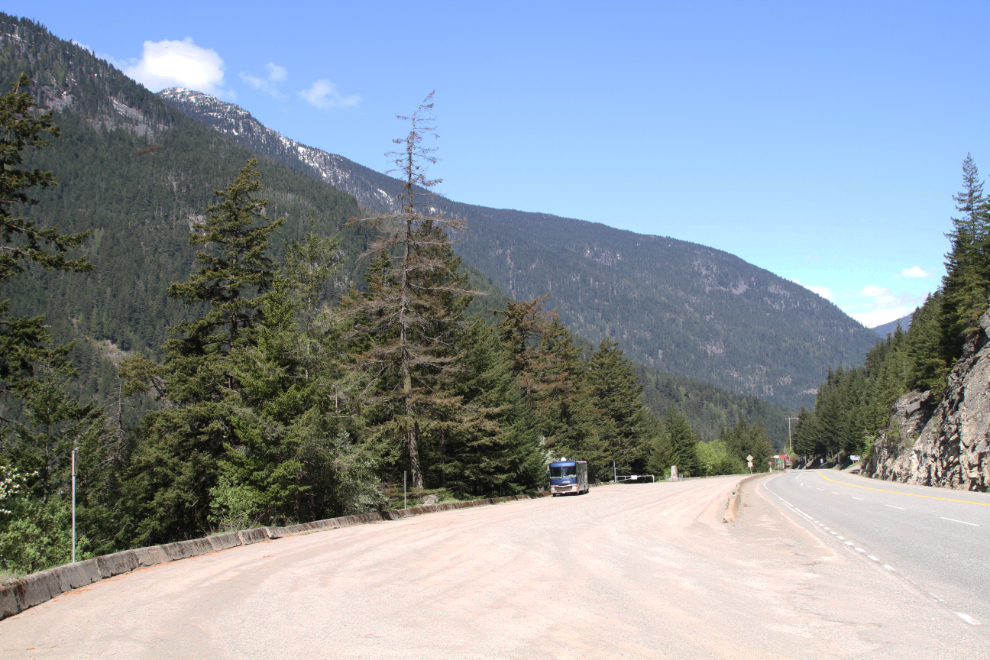 Parking lot at Hell's Gate in the Fraser Canyon