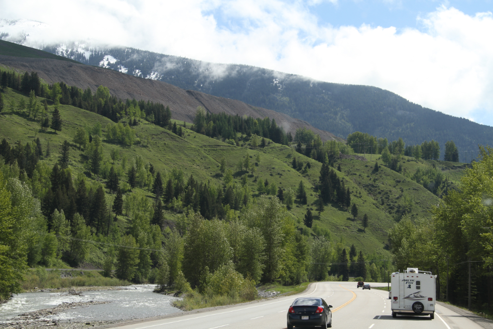 Coal mining along BC Highway 3 in the Crowsnest