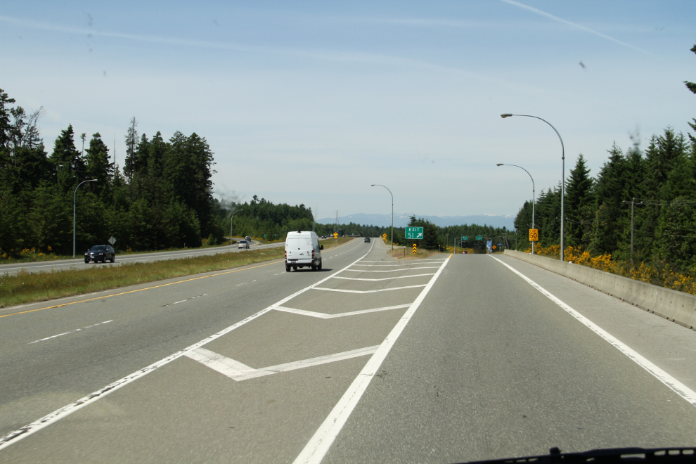 Off-ramp on the Inland Island Highway