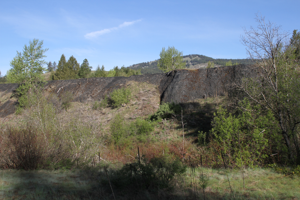 Slag pile from the Boundary Falls Smelter (1902-1907)