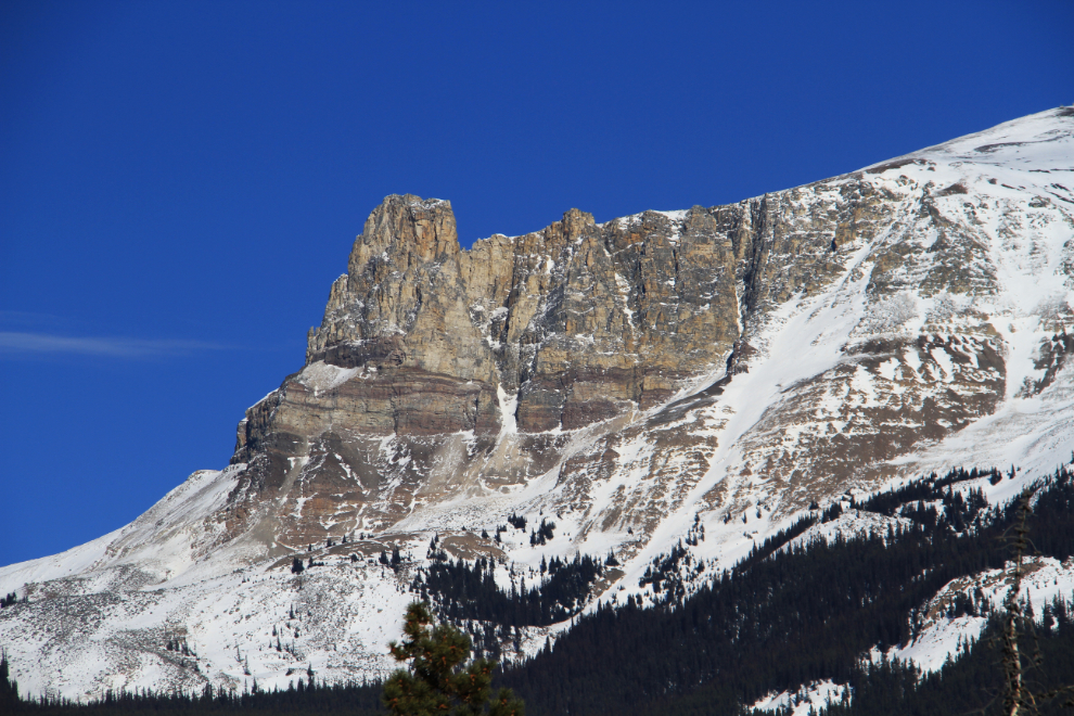 The northern spire of Mount Tekarra in the Canadian Rockies
