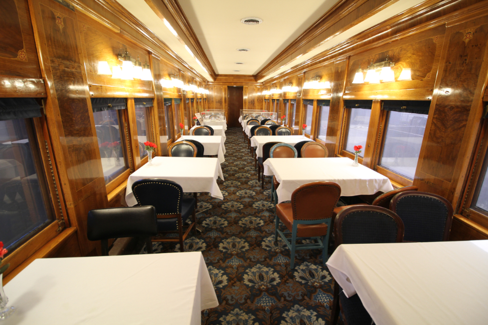 The dining car of the 1929 Trans Canada Limited train
