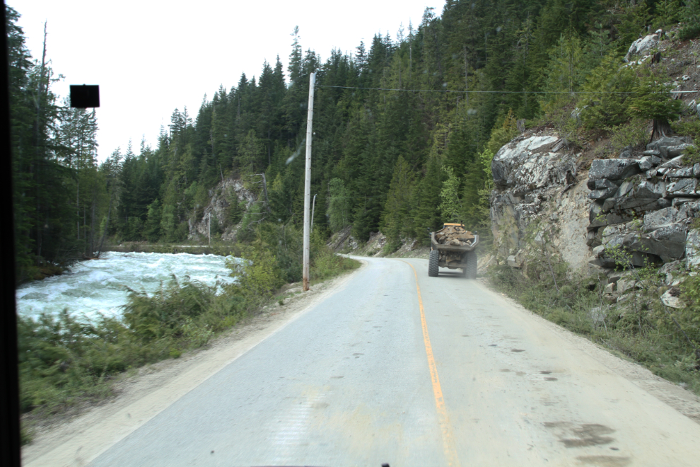 The road from Nakusp Hot Springs, BC