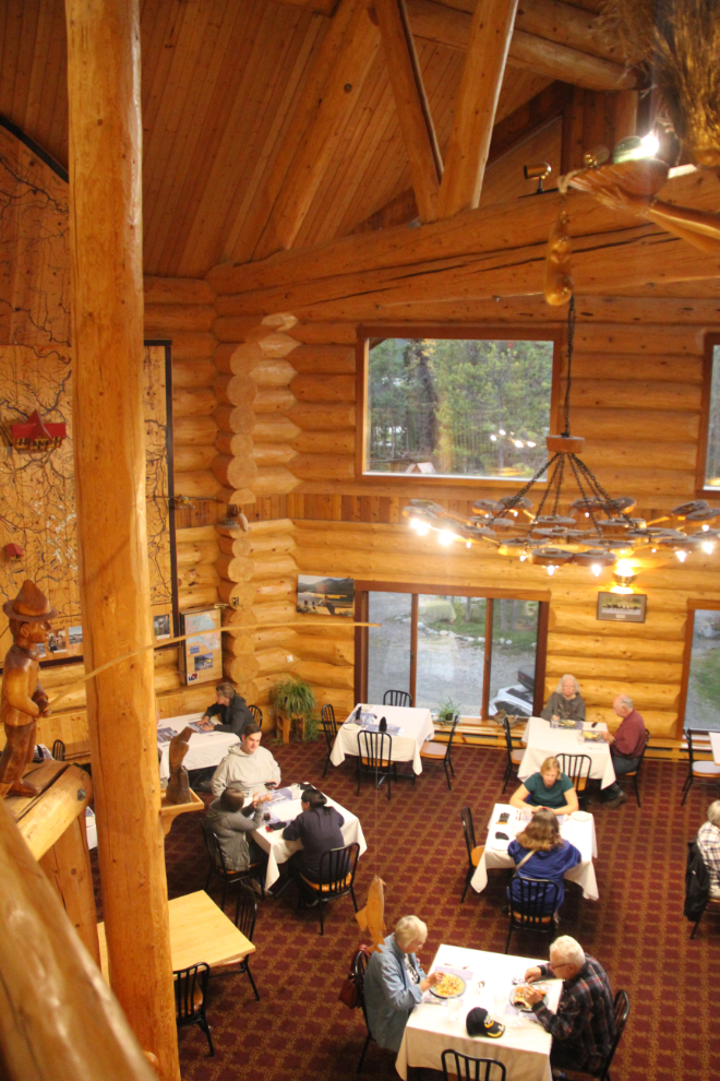 The dining room in the Northern Rockies Lodge
