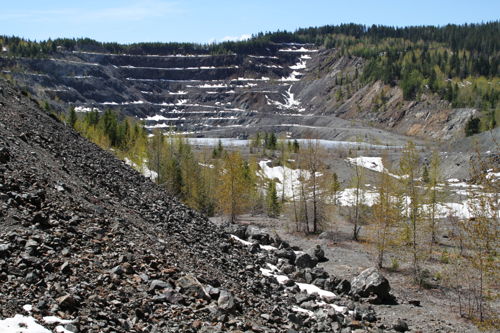 An open pit mine that swallowed the community of Phoenix, BC