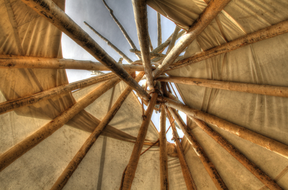 Teepee at Rocky Mountain House National Historic Site, Alberta