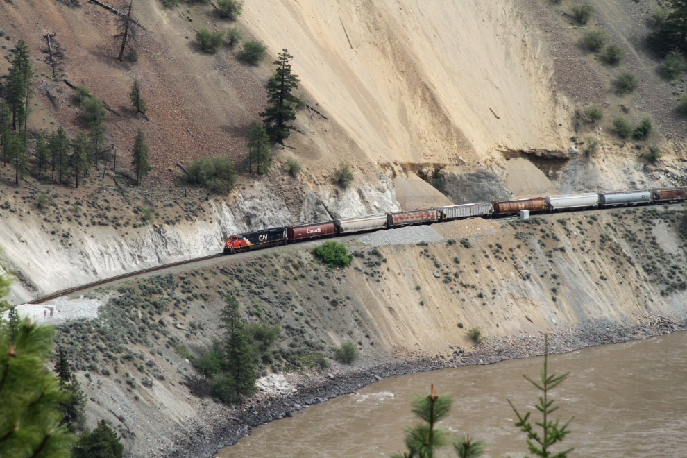 Train seen from Skihist Provincial Park, BC