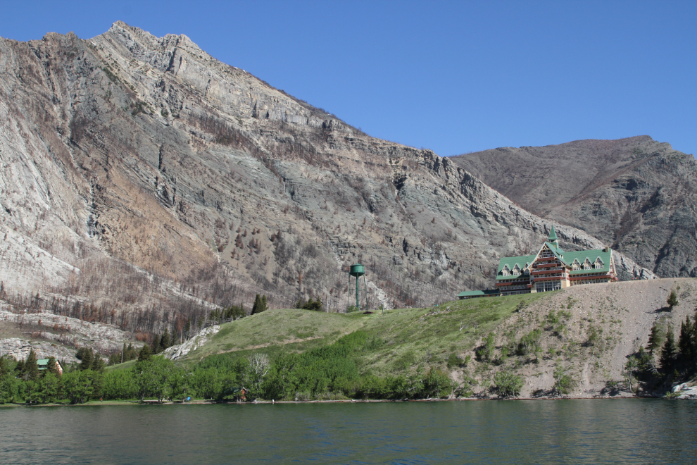 The historic Prince of Wales Hotel from the Waterton Lakes National Park boat tour