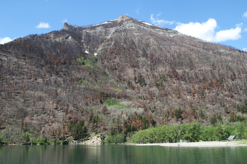 Bertha Peak, which looms above the Townside Campground, Waterton Lakes National Park