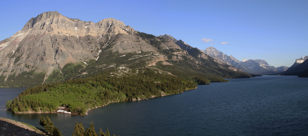 Panoramic view from the Prince of Wales Hotel, "Waterton Lakes National Park, Alberta