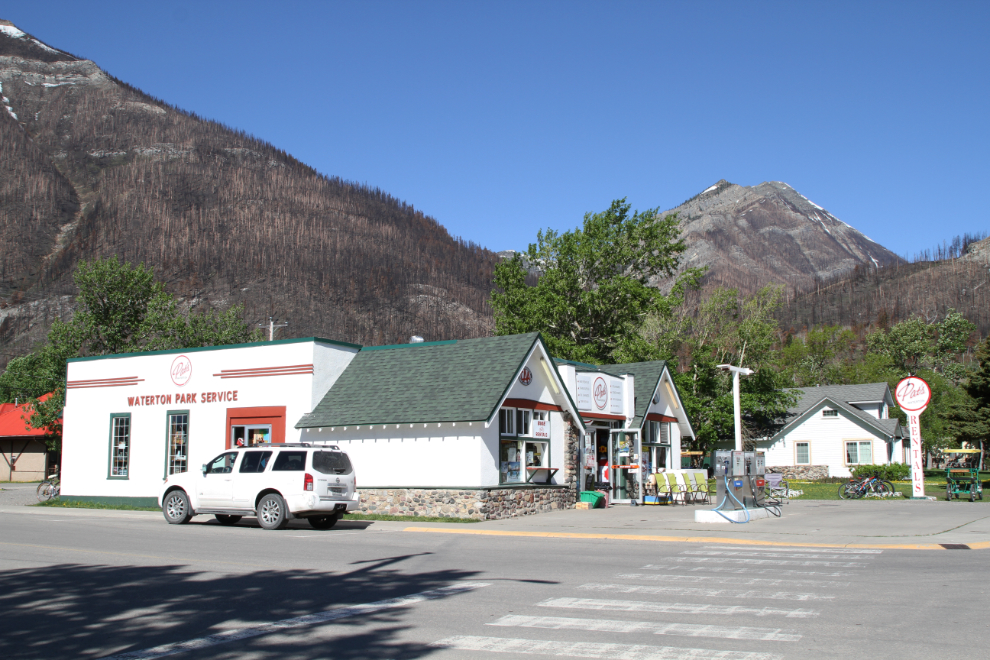 Former Texaco gas station in the Waterton townsite, Waterton Lakes National Park, Alberta
