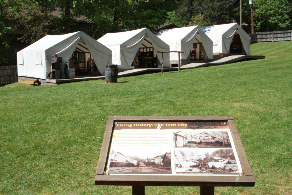 Tent City at the Yale Historic Site, BC