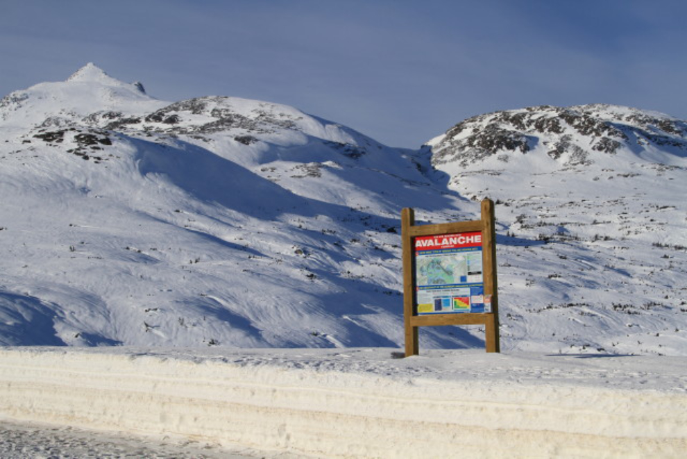 White Pass summit in the winter