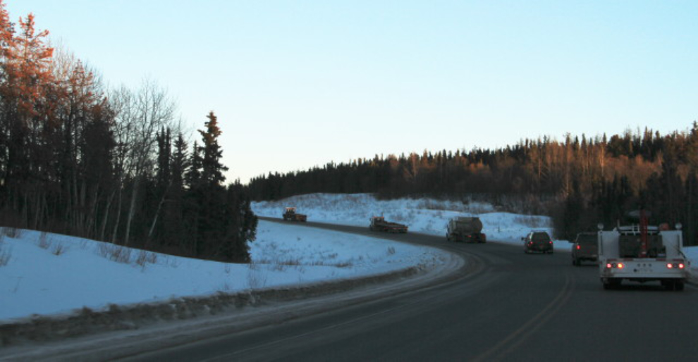 Oilfield equipment on the Alaska Highway