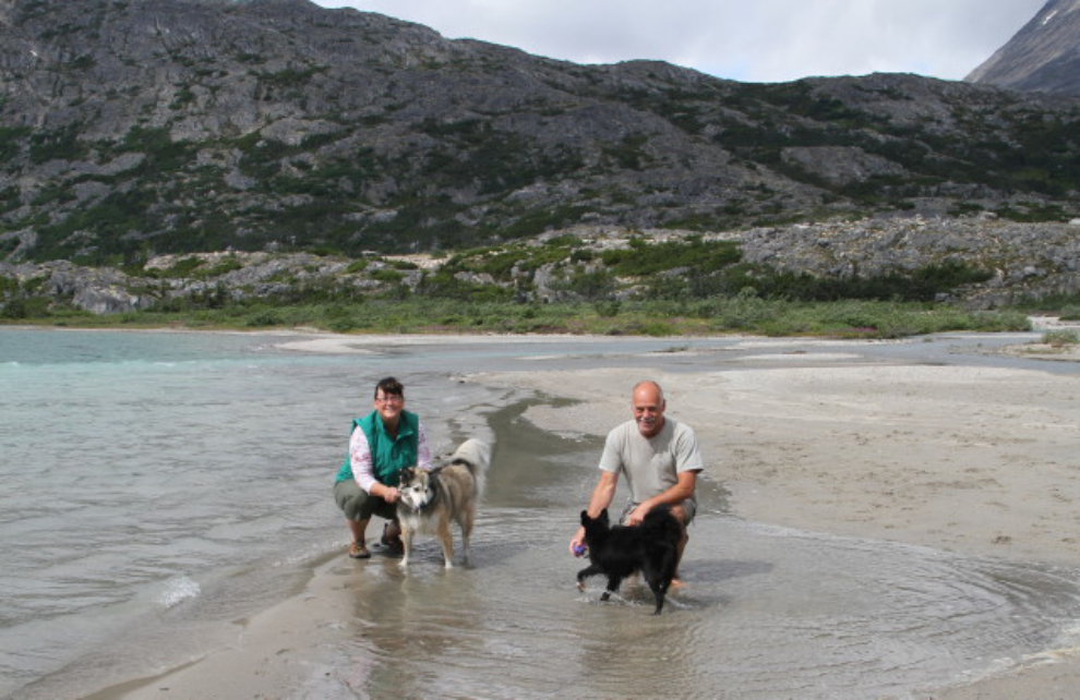 Murray and Cathy with their dogs