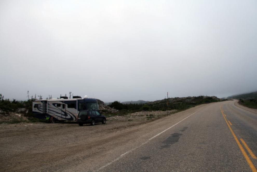 A dreary day with the RV in the White Pass