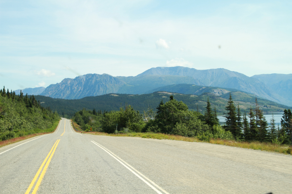 The South Klondike Highway along Tutshi Lake