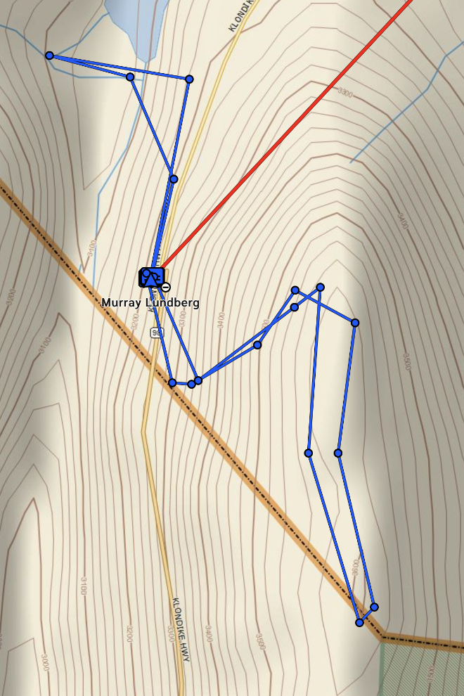Hiking Border Ridge in the White Pass - map